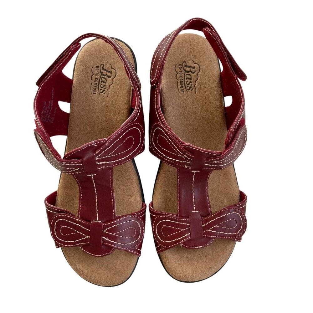 BASS Women Brown "Tabitha" Faux Leather Fisherman's Sandal Size 8M